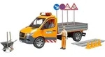 bruder 02677 MB Sprinter Kommunal mitFahrer L+S Modul und Zubeh&ouml;r