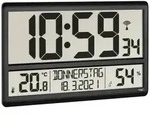 TFA Dostmann 60.4520.01 Funk Wanduhr 36mm x 2.8mm x 23.5mm Schwarz Gro&szlig;es Display