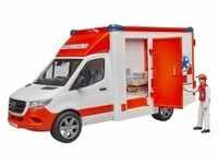 Bruder 02676 Matchbox Sprinter Ambulanz mit Fahrer und Light + Sound Modul