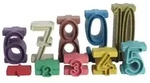 Stapelzahlen 100er Zahlenraum in Montessori-Farben