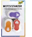 FOLIA Bastelartikel Motivstanzer GANZJAHRESMOTIVE, Set 1, 3 Stanzer &agrave; 15mm