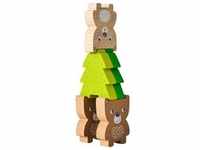 HABA 306705 - Stapelspielzeug Waldfreunde, 3D-Puzzle-Spaß, Stapelspiel, Holz,