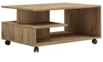 Holz Sofatisch Couchtisch Rollen rollbar Stango L
