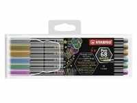 Premium Metallic-Filzstift - STABILO Pen 68 metallic - 6er Pack - mit 6...