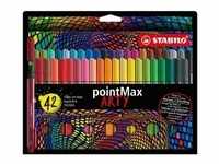 Filzschreiber - STABILO pointMax - ARTY - 42er Pack - mit 42 verschiedenen Farben