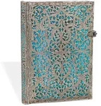 Hardcover Notizbuch Maya Blau, Midi, Liniert