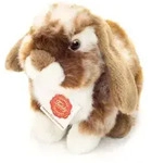 Teddy Hermann 93724 - Hase sitzend dunkelbraun wei&szlig; gescheckt, Bauernhoftier,