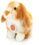 Teddy Hermann 93723 - Hase sitzend hellbraun wei&szlig; gescheckt, Bauernhoftier,