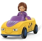 SIKU 0104 - Toddys, Zoe Zoomy, Spielzeugauto mit R&uuml;ckziehmotor und Spielfigur,