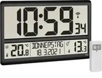 TFA Dostmann 60.4521.01 Funk Wanduhr 36mm x 2.8mm x 23.5mm Schwarz Gro&szlig;es Display