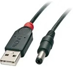 LINDY USB-Stromkabel USB 2.0 USB-A Stecker, DC Stecker 5,5mm 1.50m Schwarz 70268