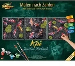 Malen nach Zahlen - Koi Juwel im Fischteich (Triptychon)