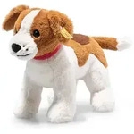 Steiff 067082 - Snuffy Hund, stehend, braun/wei&szlig;, Pl&uuml;sch, 27 cm