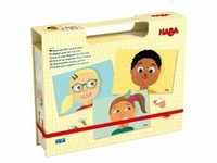 HABA 306545 - Magnetspiel-Box Lustige Gesichter, Puzzle, Lernspiel