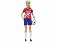 Barbie Fußballspielerin-Puppe, blond, Trikot mit der Nummer 9, Fußball, Stolle