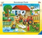 Rahmenpuzzle Ravensburger Was geh&ouml;rt wohin? Bauernhof 15 Teile