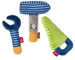 sigikid 41676 - Greifling Werkzeug Kinderbunt, 3er Set Papa & Me