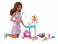 Barbie-Puppe und Kätzchen Kratzbaum Spielset