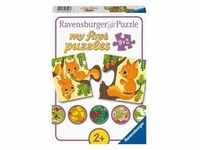 Ravensburger Kinderpuzzle - Tiere und ihre Kinder - 9x2 Teile my first Puzzle für