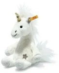 Steiff 067655 - Unica Schlenker-Einhorn, sitzend, wei&szlig;, Pl&uuml;sch, 20 cm