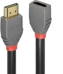 LINDY HDMI Verl&auml;ngerungskabel HDMI-A Stecker, HDMI-A Buchse 1.00 m Anthrazit,