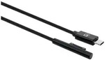 Manhattan USB-Kabel USB-C&reg; Stecker, Surface Connect-Stecker 1.80m Schwarz 353632