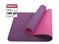 Schildkröt 960269 - Bicolor Yogamatte Fitness, 183x61x0,4cm, PVC-frei, purple/pink