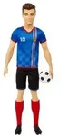 Ken Fu&szlig;ballspieler-Puppe, kurze Haare, Trikot mit der Nummer 10, Fu&szlig;ball, Stol