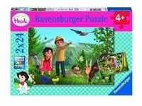 Ravensburger 05672 - Heidi's Abenteuer, Kinderpuzzle mit Mini-Poster, 2x24 Teile