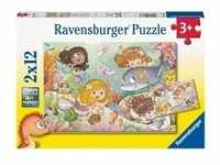 Ravensburger 05663 - Kleine Feen und Meerjungfrauen, Kinderpuzzle mit Mini-Poster,