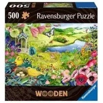 WOODEN Puzzle - Wilder Garten - Holzpuzzle f&uuml;r Erwachsene mit 500 Teilen