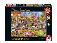Schmidt 59978 - Steve Sundram, Dog Mania, Hundewahnsinn, Puzzle, 1000 Teile
