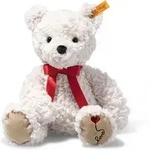 Steiff 113833 - Soft Cuddly Friends, Teddyb&auml;r Jimmy Love, wei&szlig;, 30cm