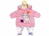 Zapf Creation® 871423 - Dolly Moda Outfit mit Kätzchen, Kapuzenpulli mit...