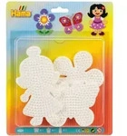 HAMA Blister mit 3 gr. Stiftplatten Blume Puppe Schmetterling
