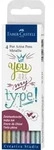 Faber-Castell Tuschestifte Pitt Artist Pens Metallic, 4er Etui