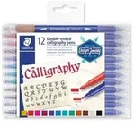 STAEDTLER Schreib- und Zeichbedarf 3005 Doppelfasermaler Kalligraphie, 12er Set