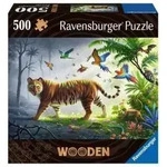 WOODEN Puzzle - Tiger im Dschungel - Holzpuzzle f&uuml;r Erwachsene mit 500 Teilen