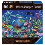 WOODEN Puzzle - Unten im Meer - Holzpuzzle f&uuml;r Erwachsene mit 500 Teilen