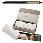 Pelikan Kugelschreiber Classic K200, Schwarz, Edelharz, mit vergoldeten