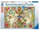 Puzzle Ravensburger Weltkarte mit Schmetterlingen 3000 Teile