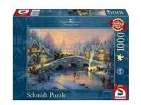 Schmidt 58450 - Thomas Kinkade: Winterliches Dorf, Puzzle 1000 Teile