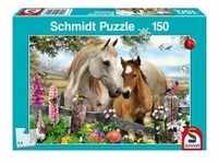 Schmidt 56421 - Stute und Fohlen, Kinder-Puzzle, 150 Teile