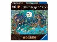 Ravensburger 17516 - Wooden, Fantasy Forest, Holz-Puzzle inkl. 40 Whimsies, 500 Teile