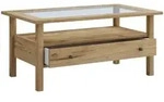 Holz Sofatisch Couchtisch Schublade Lingis L