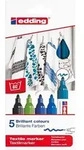 edding 4500 Textilmarker, 2-3mm, 5er Set kalte Farben