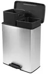 Curver Deco bin slim 254619 M&uuml;lleimer 52 l (B x H x T) 486 x 615 x 284 mm Silber,