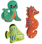 Schildkr&ouml;t Neopren Tauchtiere, 3er Set Diving Animals, Seel&ouml;we, Seepferdchen, Fisch