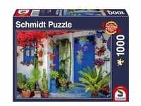 Schmidt 58992 - Mediterrane Haustür, Puzzle, 1000 Teile