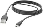Hama USB-Ladekabel USB 2.0 USB-A Stecker, USB-Micro-B Stecker 3.00m Schwarz 00201588